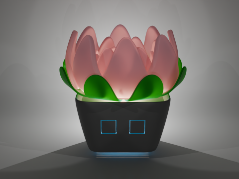 GantiFlowers Lamp Precision Design Blender OBJ print 3d Ready 3D Print Model