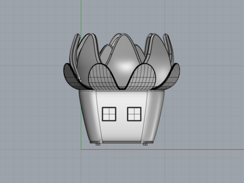 GantiFlowers Lamp Precision Design Blender OBJ print 3d Ready 3D Print Model