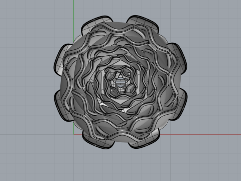 GantiFlowers Lamp Precision Design Blender OBJ print 3d Ready 3D Print Model