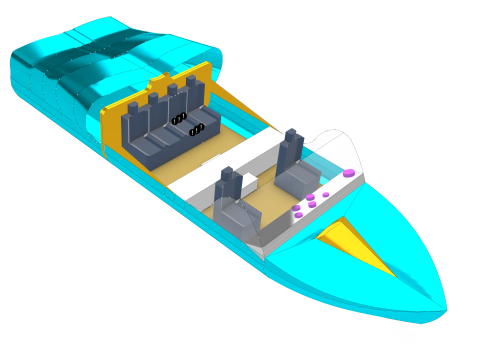 Powerboat model draft 3D Modell