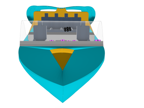 Powerboat model draft 3D Modell