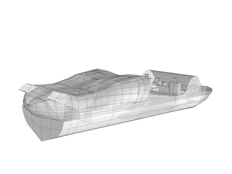Powerboat model draft 3D Modell