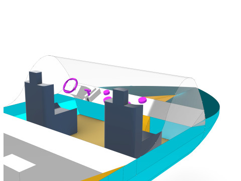 Powerboat model draft 3D Modell