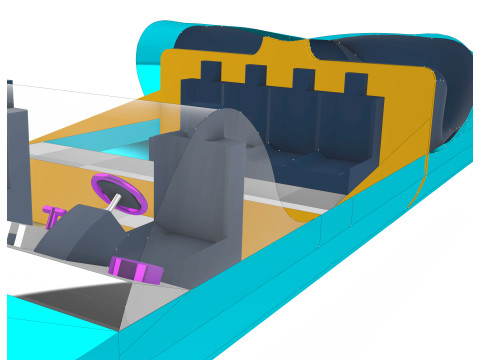 Powerboat model draft 3D Modell