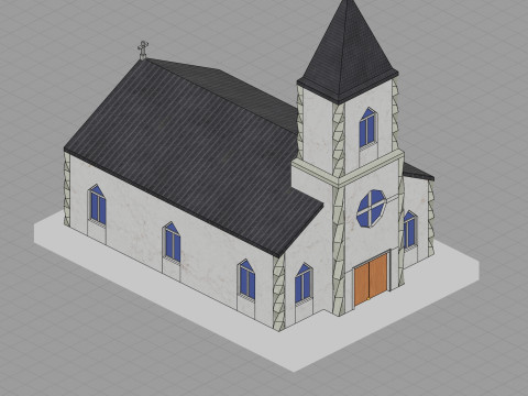 Low Poly City Pack Game Ready Buildings 3D Модель