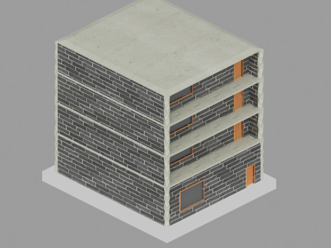 Low Poly City Pack Game Ready Buildings 3D Модель