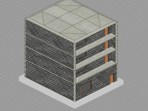 Low Poly City Pack Game Ready Buildings 3D Модель