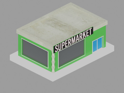 Low Poly City Pack Game Ready Buildings 3D Модель