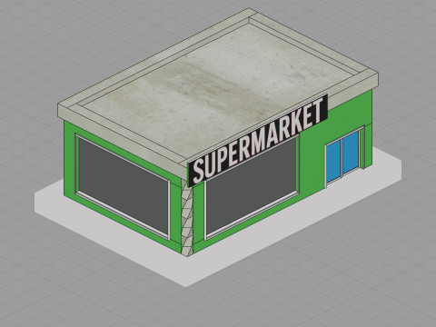 Low Poly City Pack Game Ready Buildings 3D Модель