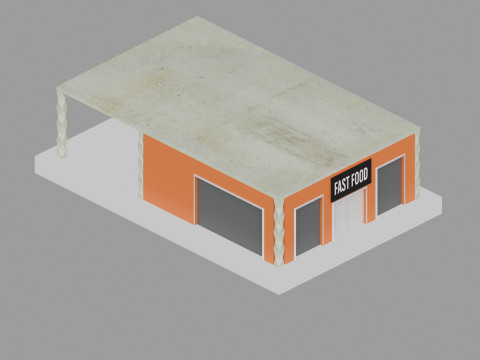 Low Poly City Pack Game Ready Buildings 3D Модель