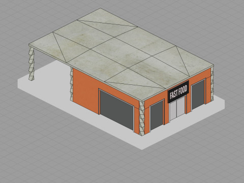 Low Poly City Pack Game Ready Buildings 3D Модель