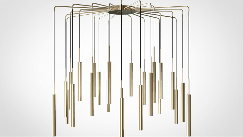 Chandelier Cometa 24 Arms pendant 3Dモデル .c4d .max .obj .3ds .fbx .stl .blend 