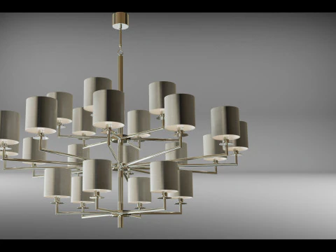 Chandelier COMETA 24 ARMS 3D Model