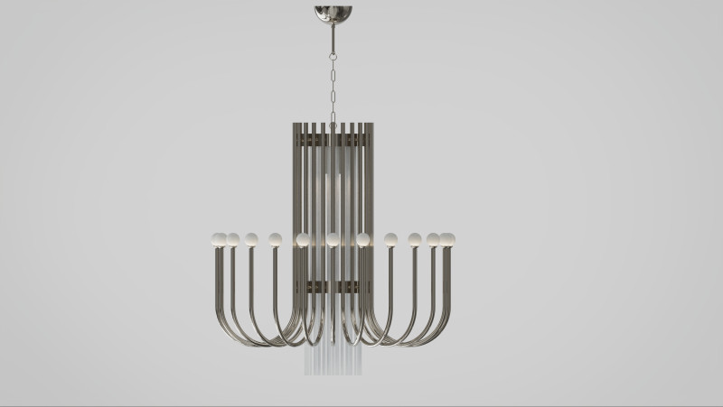 Chandelier COMETA 24 SPHERES 3Dモデル .c4d .max .obj .3ds .fbx .stl .blend 