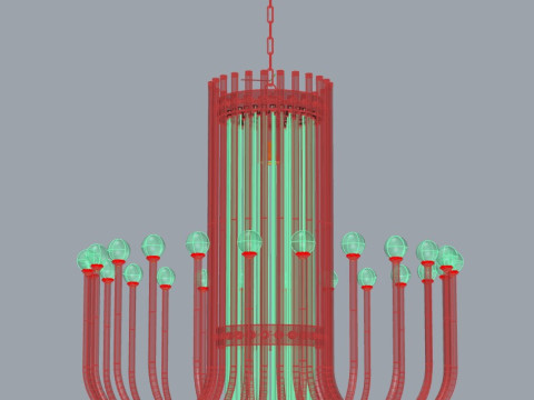 Chandelier COMETA 24 SPHERES 3Dモデル
