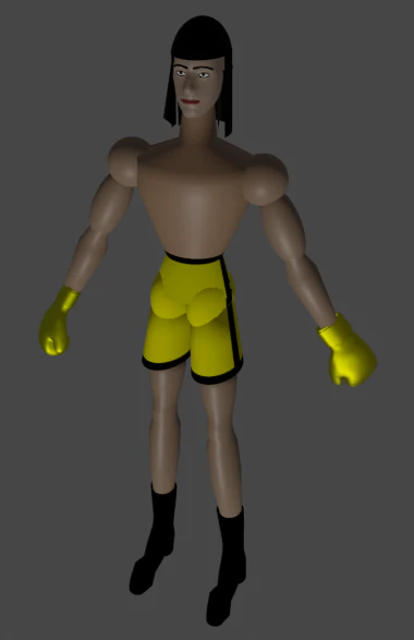 Male Boxer 1 RIGGED-Low-Poly 3D Model .c4d .max .obj .3ds .fbx .stl .blend 