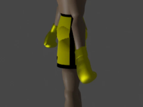 Male Boxer 1 RIGGED-Low-Poly 3D Model