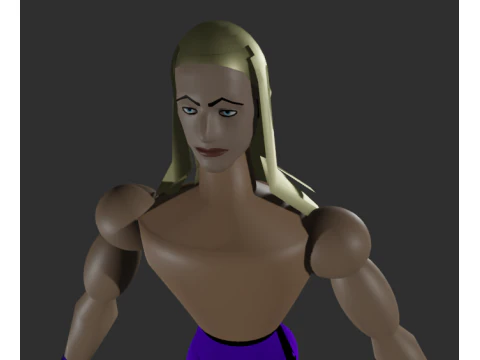Male Boxer 2 RIGGED-Low-Poly 3D Model