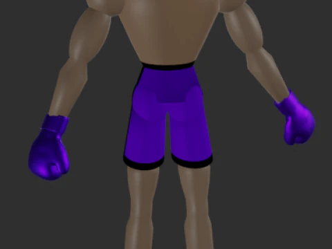 Male Boxer 2 RIGGED-Low-Poly 3D Model