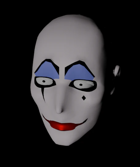Bald Clown Man Head Mid-Poly 3D Model .c4d .max .obj .3ds .fbx .stl .blend 