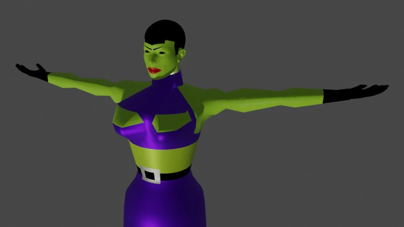 Female Alien FBX 3D Model .c4d .max .obj .3ds .fbx .stl .blend