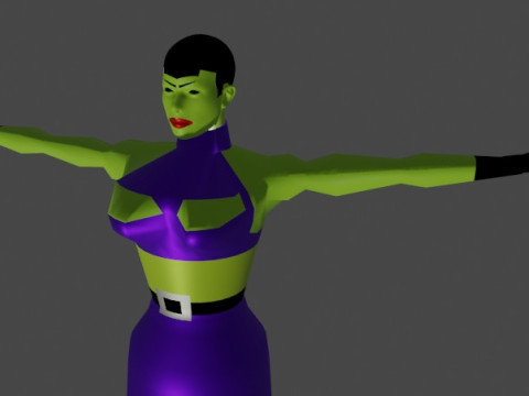 Weiblicher Alien FBX 3D Modell