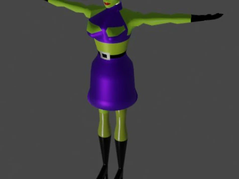 Female Alien FBX 3D Model