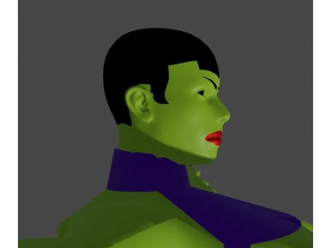 Female Alien FBX 3D Model
