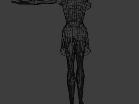 Female Alien FBX 3D Model