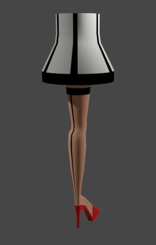 Mannequin Leg Lamp low-poly 3D Model .c4d .max .obj .3ds .fbx .stl .blend 