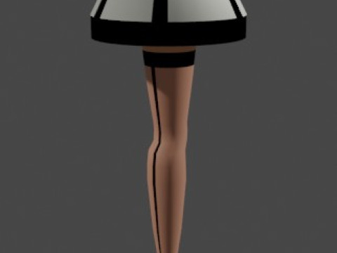 Mannequin Leg Lamp low-poly 3D Model
