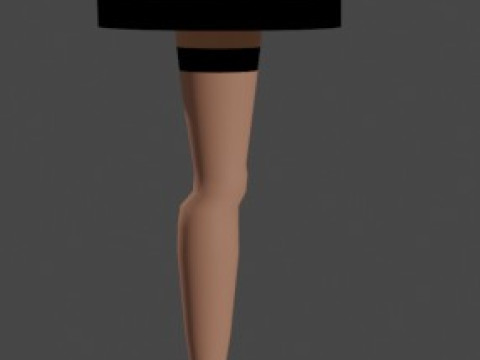 Mannequin Leg Lamp low-poly 3D Model