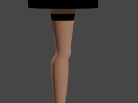 Mannequin Leg Lamp low-poly 3D Model