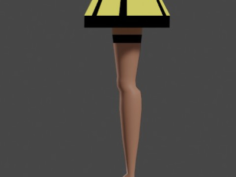 Mannequin Leg Lamp low-poly 3D Model