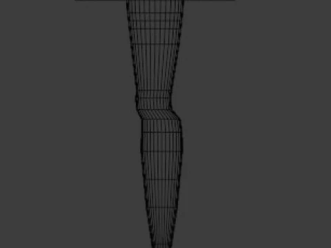 Mannequin Leg Lamp low-poly 3D Model
