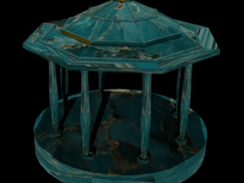Gazebo cl&aacute;sico fbx obj Modelo 3D