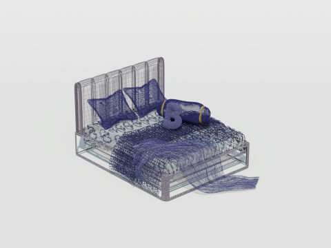 Elegant Avalon Bed 3D Model