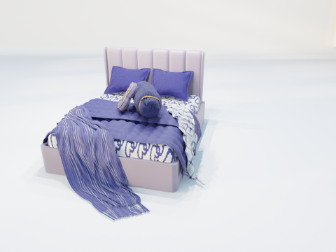 Elegant Avalon Bed 3D Model