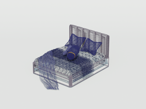 Elegant Avalon Bed 3D Model