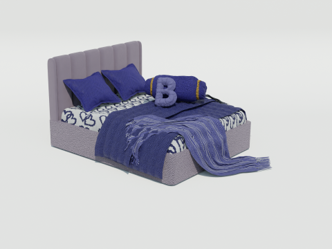 Elegant Avalon Bed 3D Model