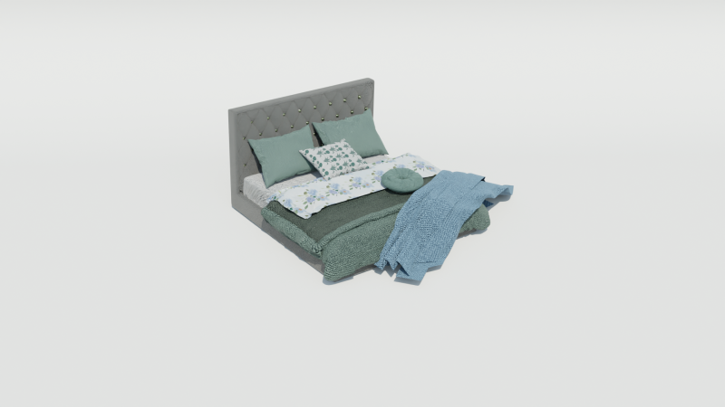 Wisteria Joybird Bed 3D Model .c4d .max .obj .3ds .fbx .stl .blend 