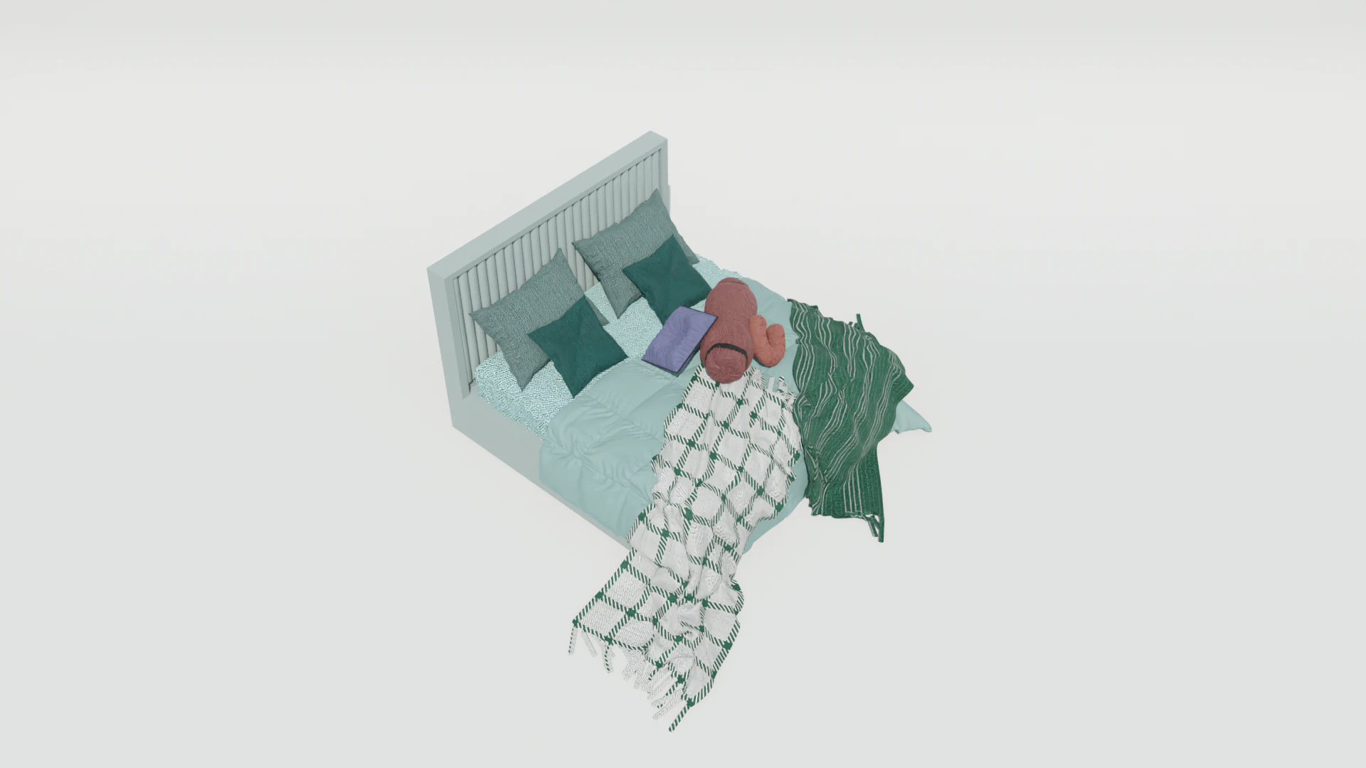 Audrey Shahenshah Bed 3D Model .c4d .max .obj .3ds .fbx .stl .blend 