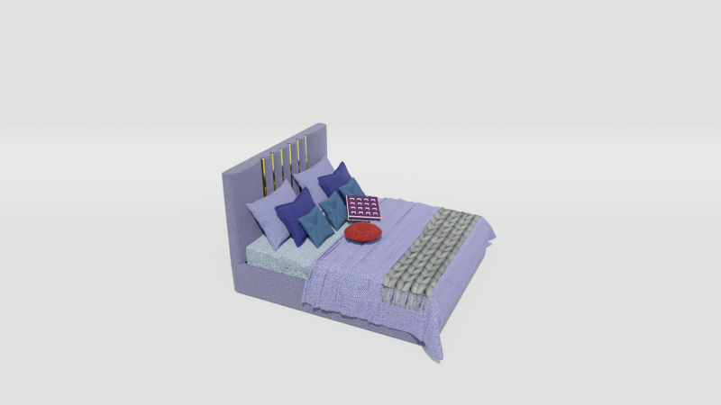Cory Daffodil Bed 3D Model .c4d .max .obj .3ds .fbx .stl .blend 