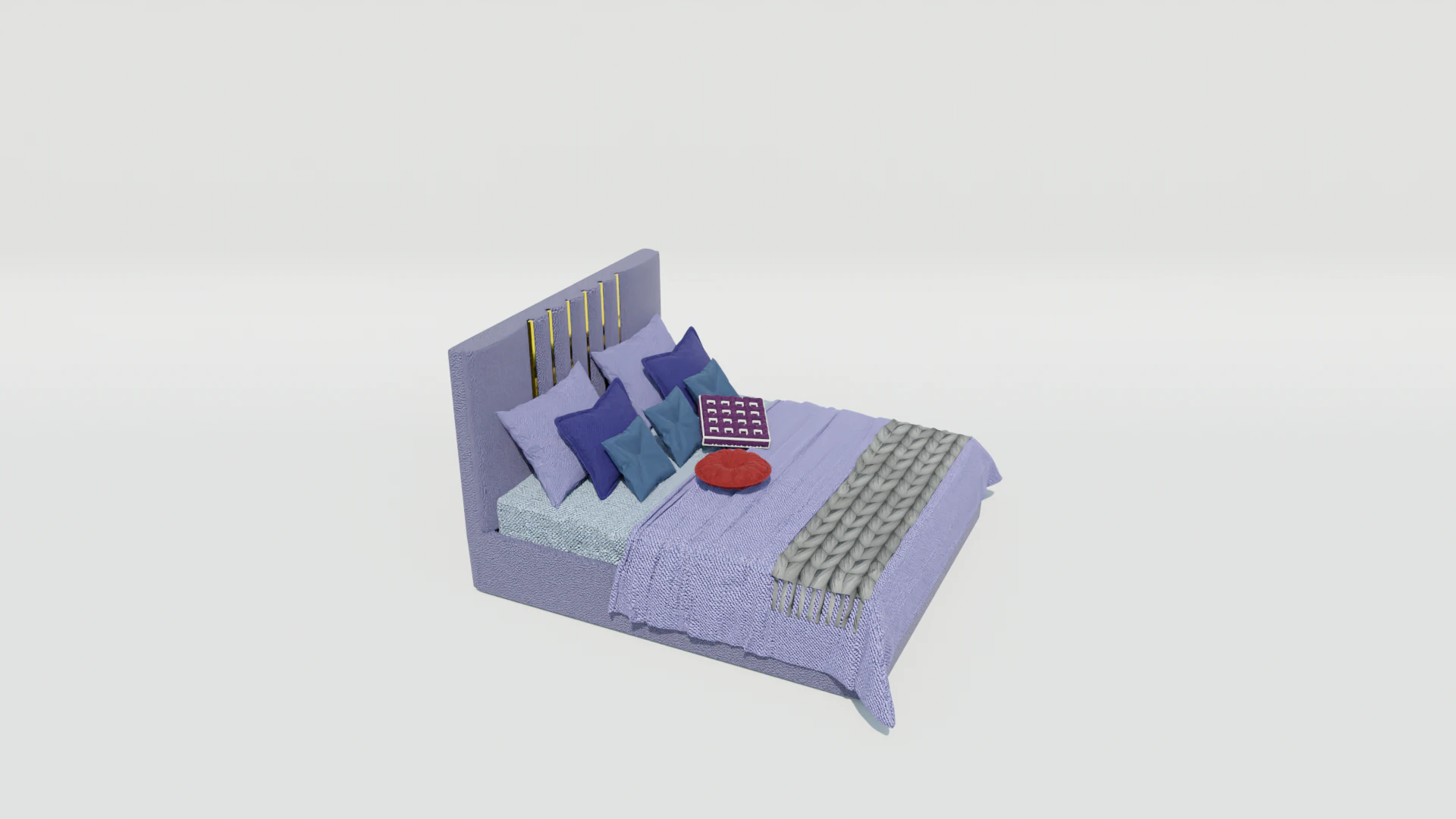 Cory Daffodil Bed 3D Model .c4d .max .obj .3ds .fbx .stl .blend 