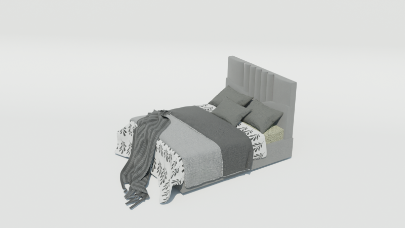 Kent Bluestare Bed 3D 모델 .c4d .max .obj .3ds .fbx .stl .blend 