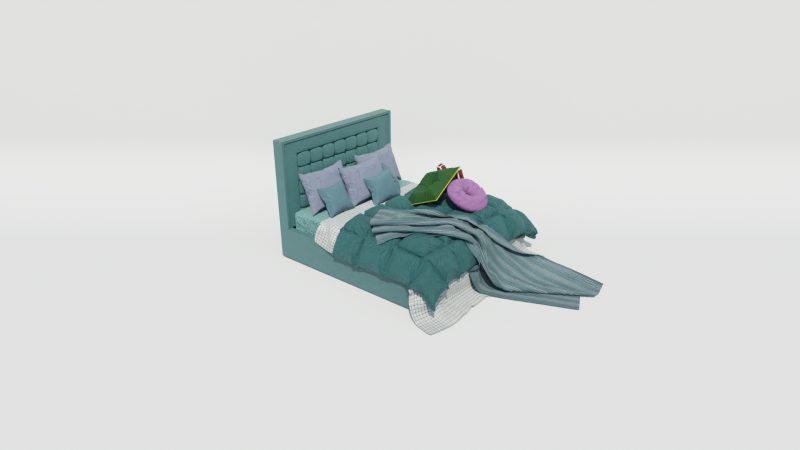 Nigar Modena Bed Model 3D .c4d .max .obj .3ds .fbx .stl .blend 