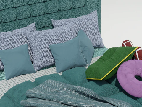 Letto Nigar Modena Modello 3D