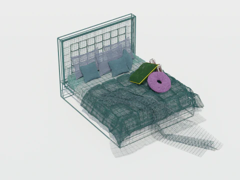 Letto Nigar Modena Modello 3D