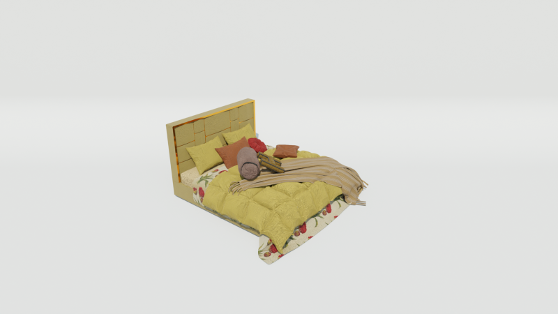 Alto Masha Bed 3D Модель .c4d .max .obj .3ds .fbx .stl .blend 