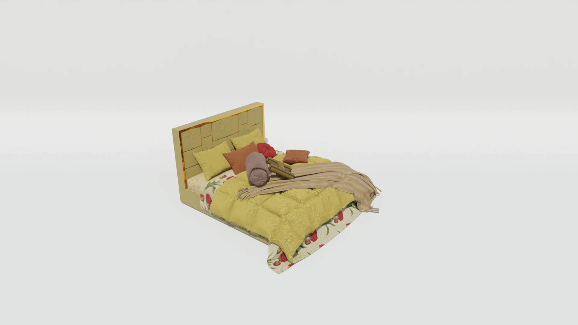 Alto Masha Bed 3D Model .c4d .max .obj .3ds .fbx .stl .blend 